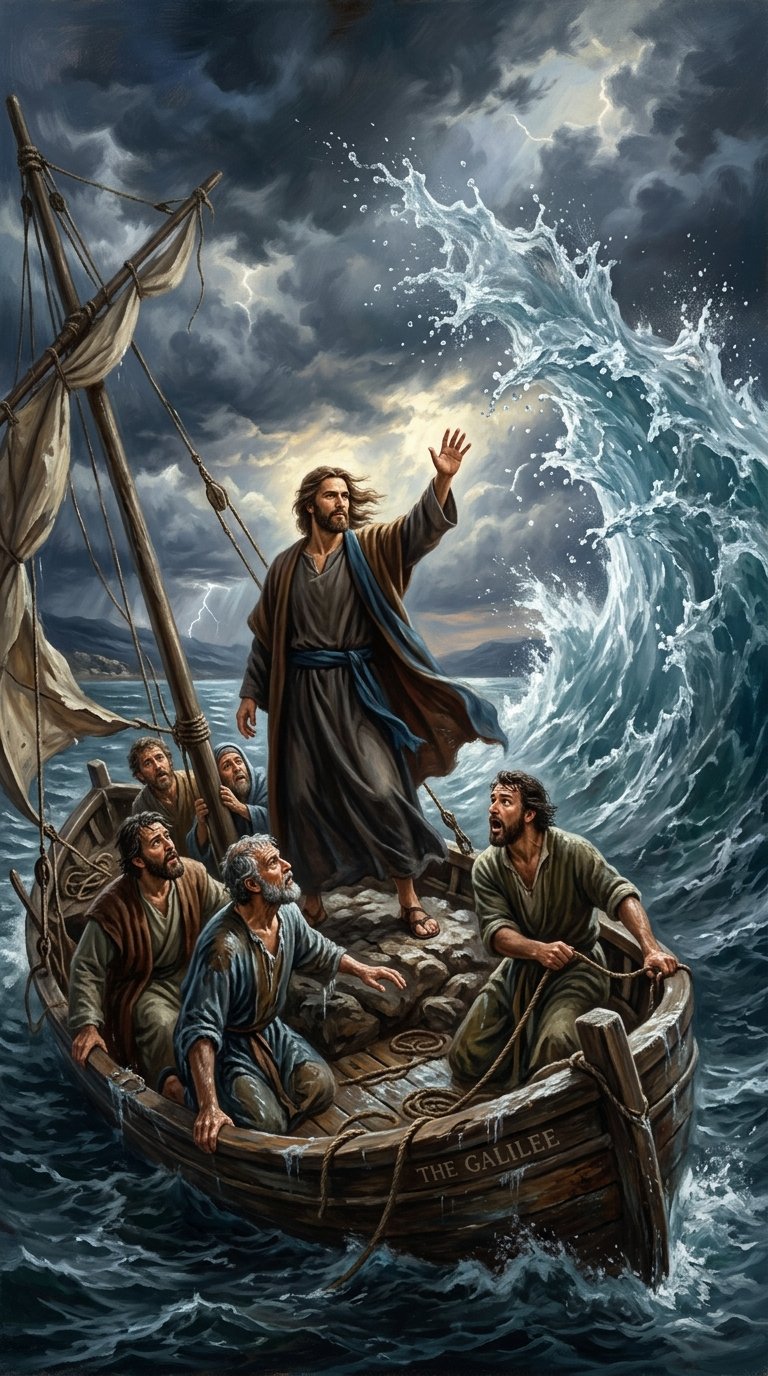 Jesus Calming Storm In Boat 202606081113