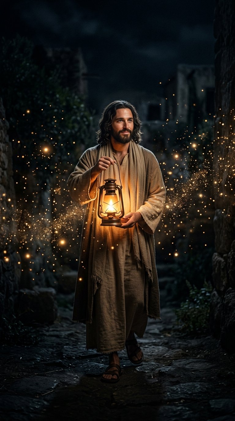 Jesus Holding Lantern In Darkness 202606081119