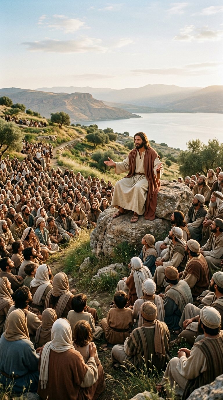 Jesus Teaching Large Crowd Hillside 202606081115