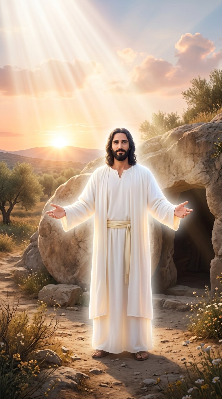 Resurrected Jesus Empty Tomb Sun… 202606081125