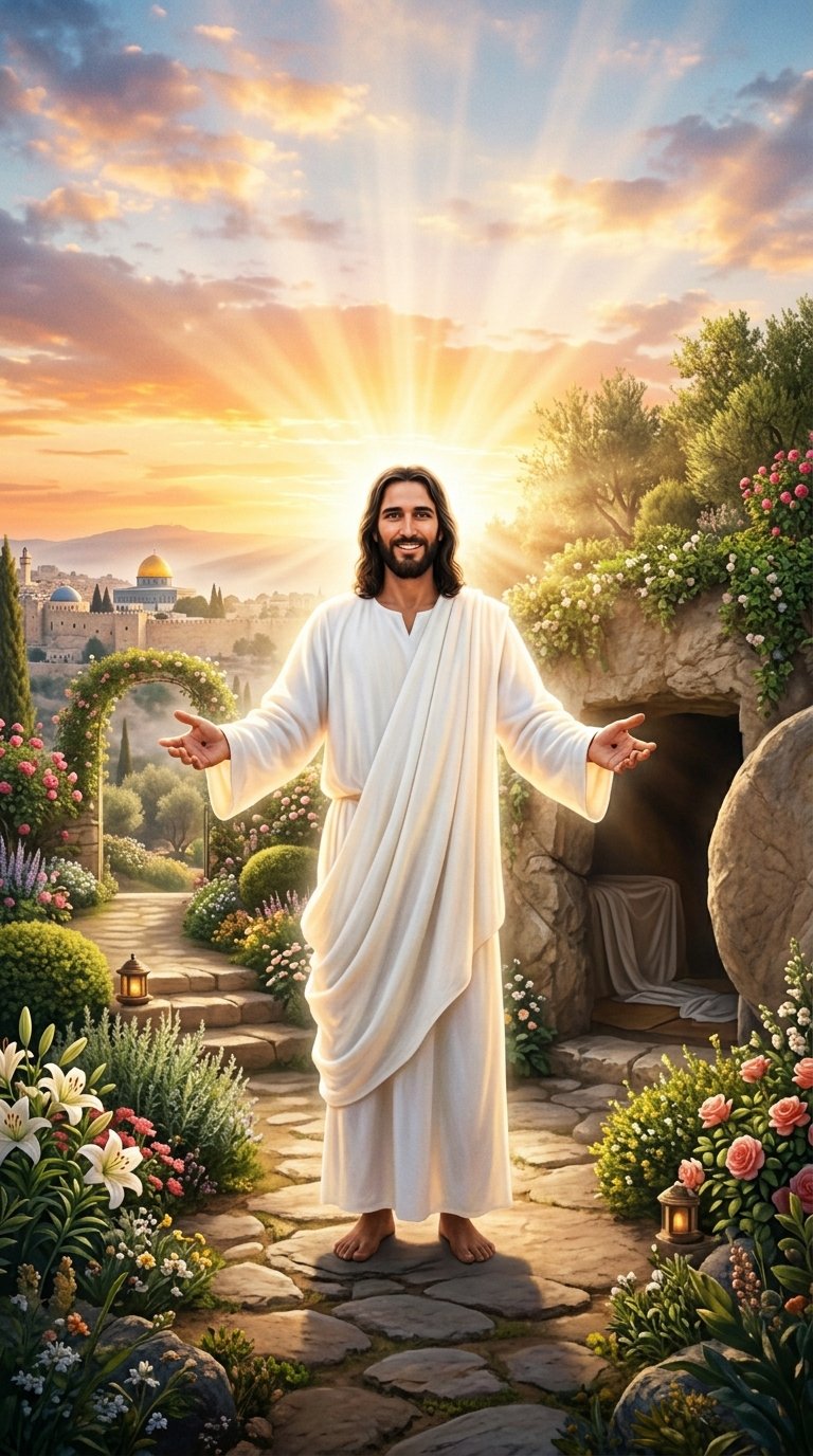 Resurrected Jesus Empty Tomb Sun… 202606081127